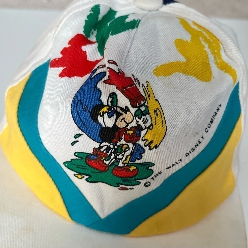 Vintage Disney Mickey Children’s Painters Cap Baseball Hat OS